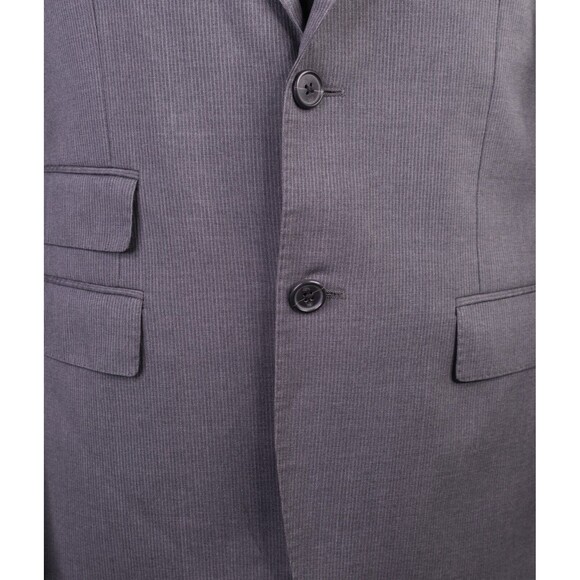 Banana Republic Blazer Mens 40R Italian fabric Gray Wool Two Button Striped - Picture 3 of 15